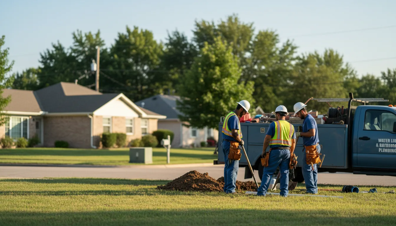 Residential water line and bathroom plumbing service in Burgin, KY